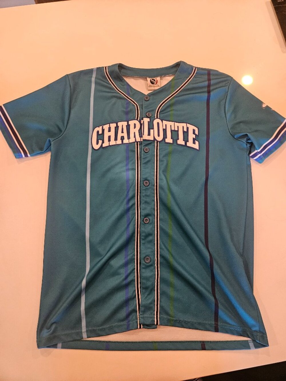 Charlotte Hornets Baseball Jersey - Picture 2 of 10